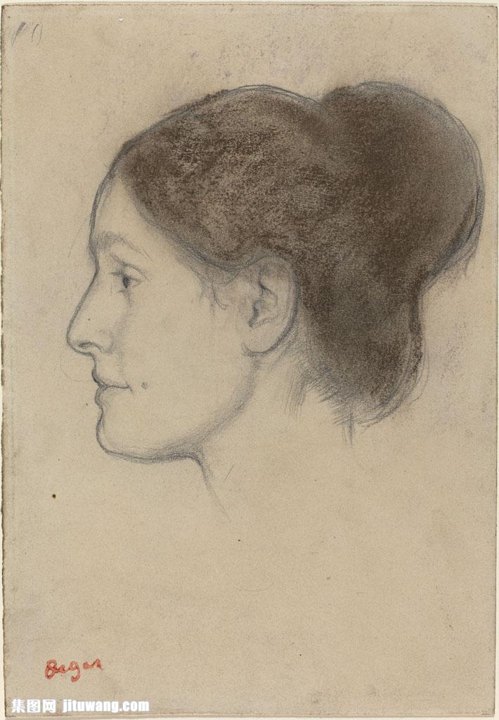 女人侧脸素描 图片素材下载-其他艺术-文化艺术-图片素材 - 集图网 www.jituwang.com