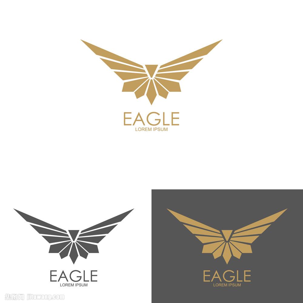 几何图形老鹰标志矢量图片,个性炫彩标志,标志图形,logo设计,创意logo