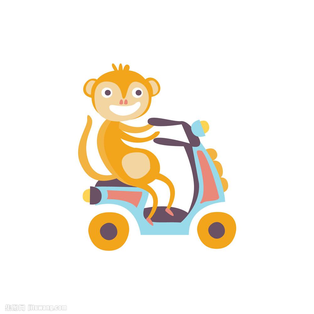 开车的猴子图片