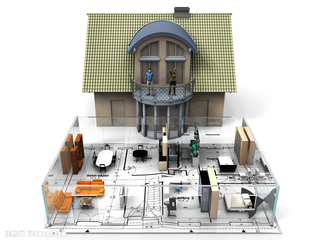 家具与房子模型图片素材下载(图片id:791658)_-建筑