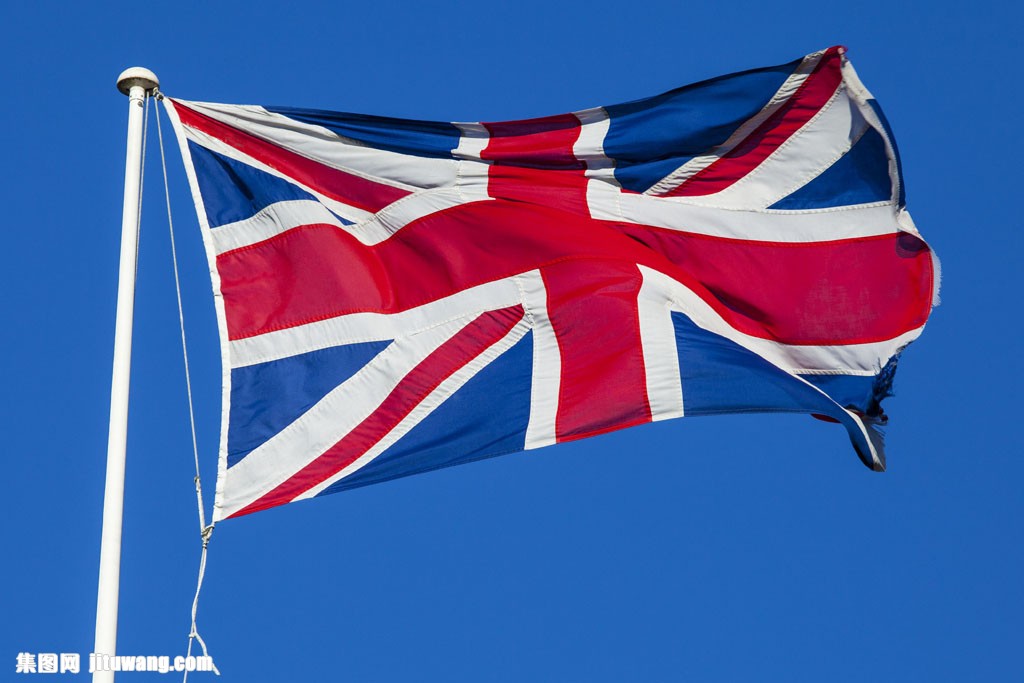 飘扬的英国国旗图片