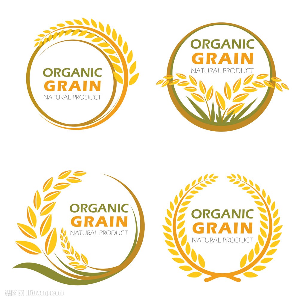 麦穗标志,小麦标志,logo设计,商标设计,标志设计,创意logo图形,行业