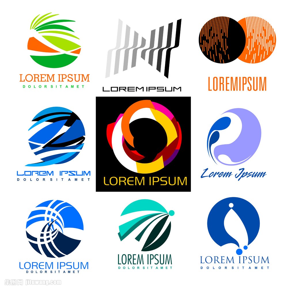 集图网 矢量素材 行业标志 创意圆形logo设计  收藏 关键词:创意圆形