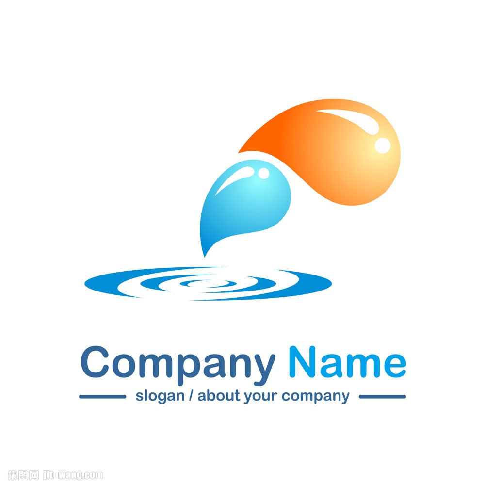 水滴logo设计,商标设计,标志设计,创意logo图形,行业标志,矢量素材 描
