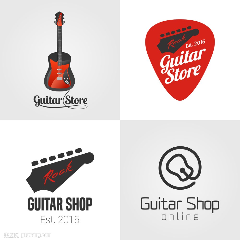 吉他音乐logo设计