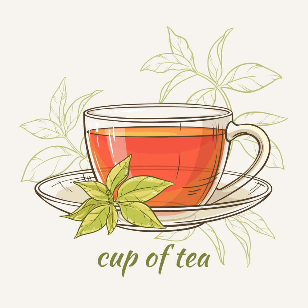 卡通红茶茶叶图片