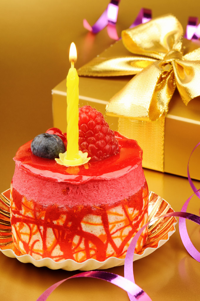 生日蛋糕上的蜡烛