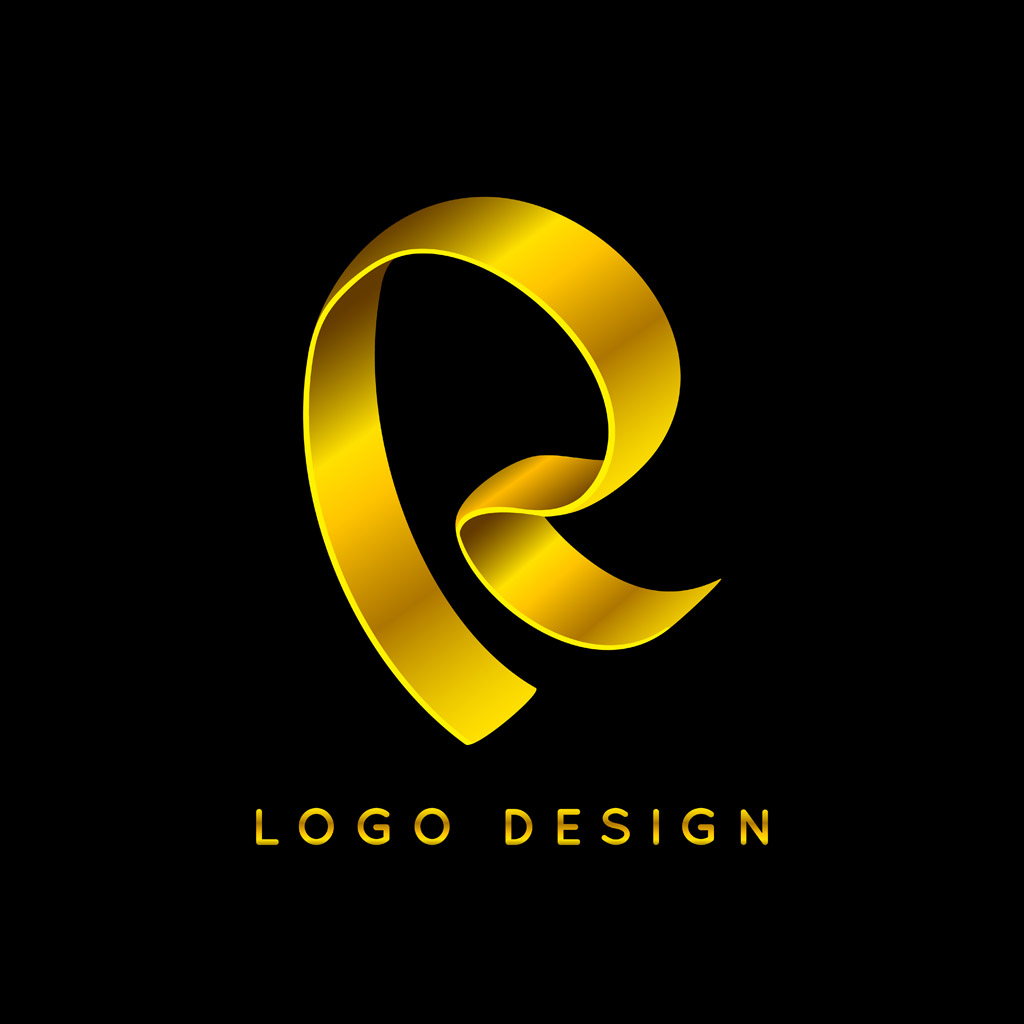 收藏 关键词:金色字母r标志图片下载,个性创意标志,logo设计,创意
