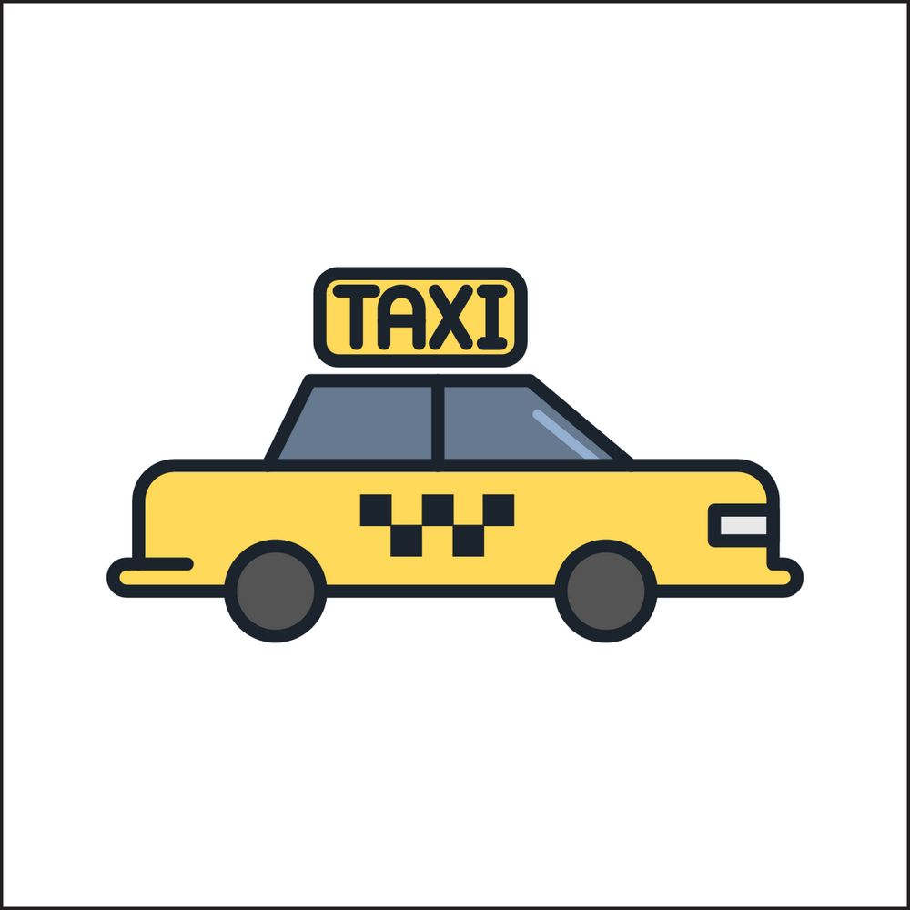 卡通出租车图片