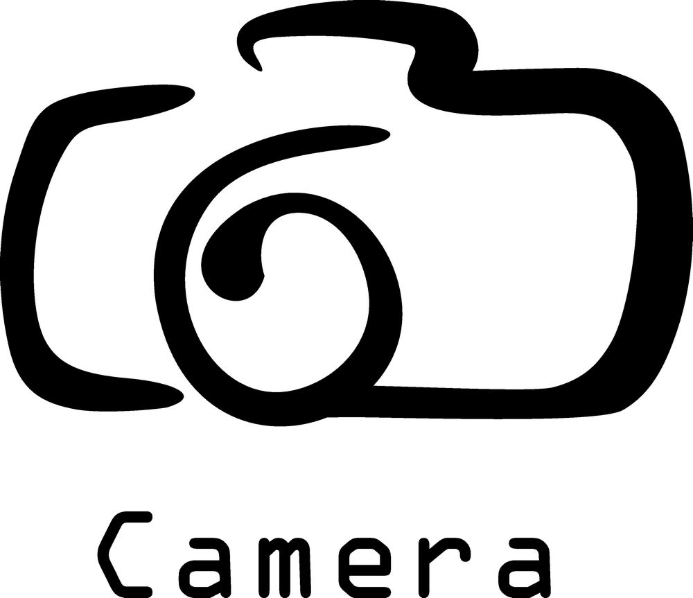 照相机黑白logo设计