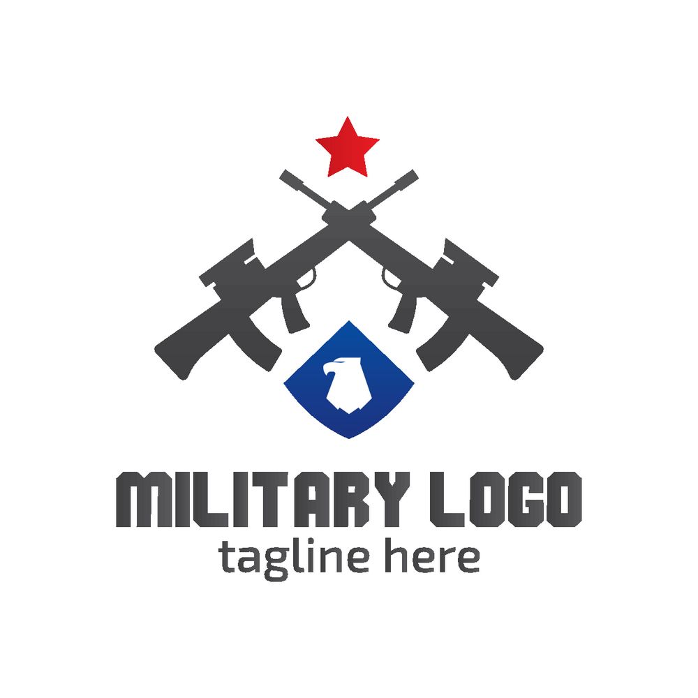 军事武器logo标志设计图片