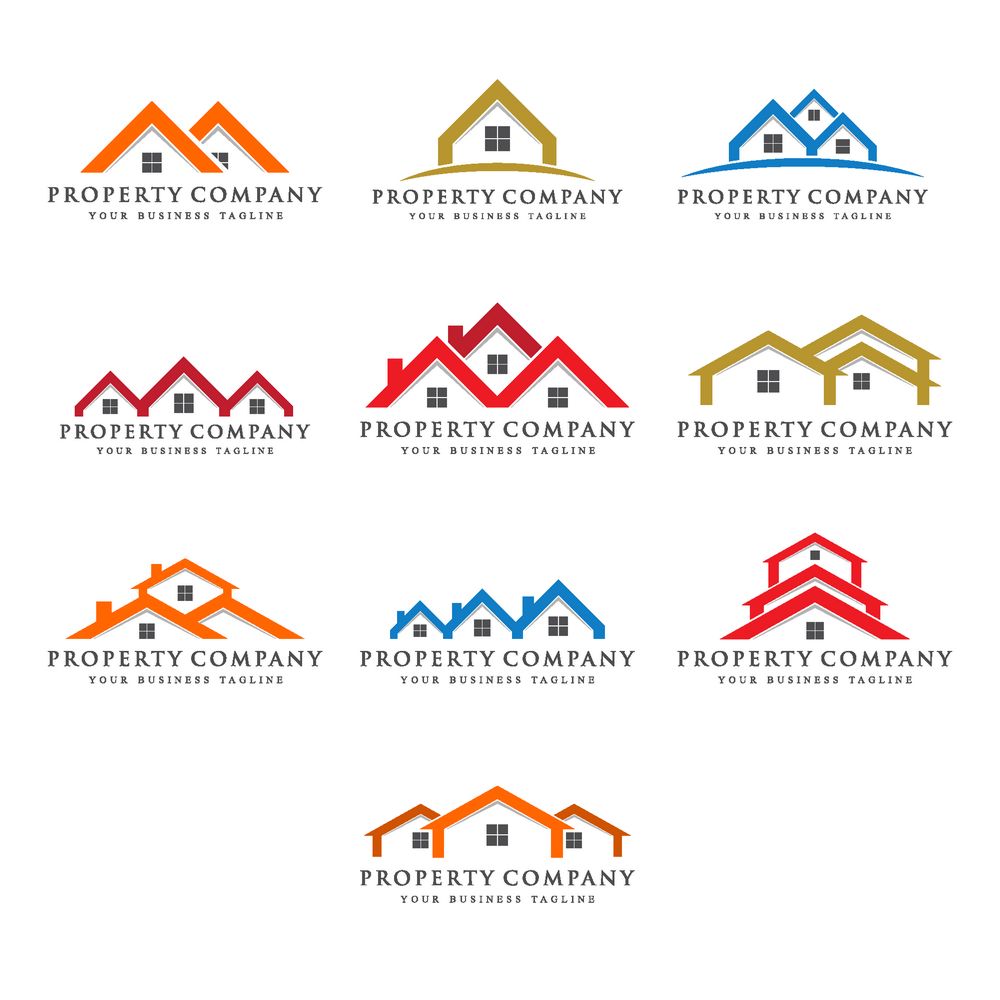 收藏 关键词:彩色别墅房屋标志图片下载,个性创意标志,logo设计,创意