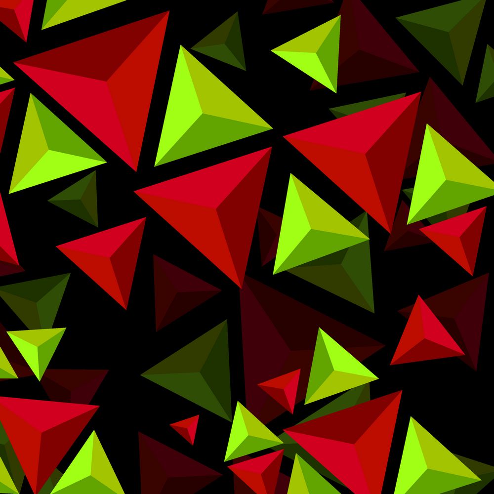 彩色立体三角形背景图片