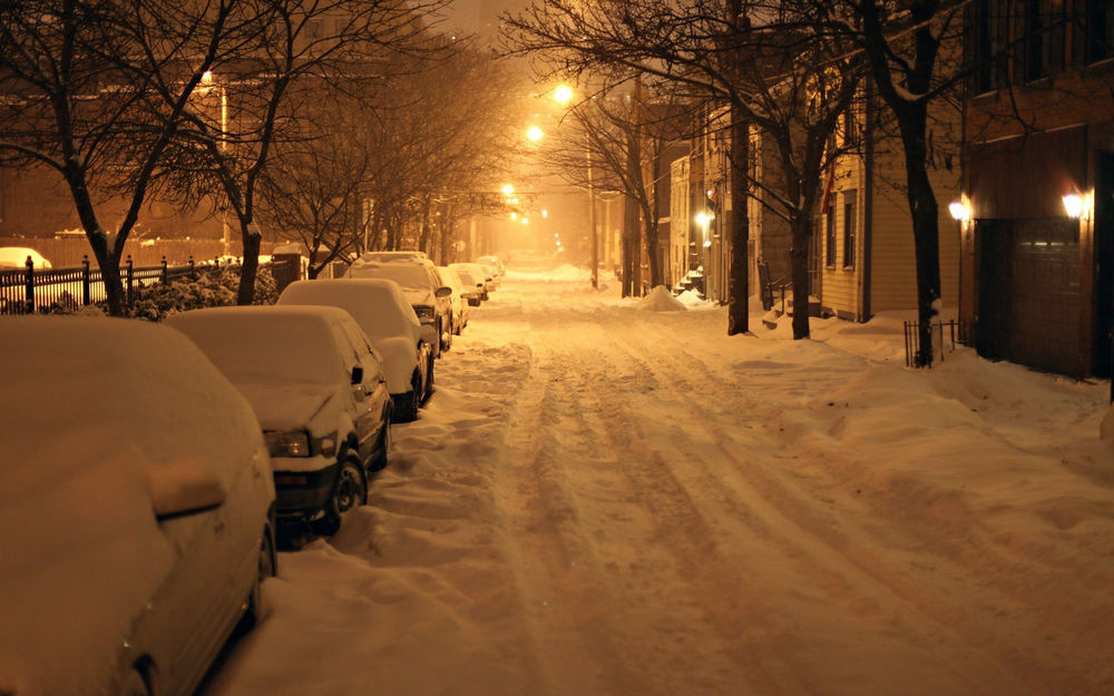 汽车,雪,舒适,摄影,晚,冬季,街,市,城市的,路灯,灯笼,车辆,屋8807