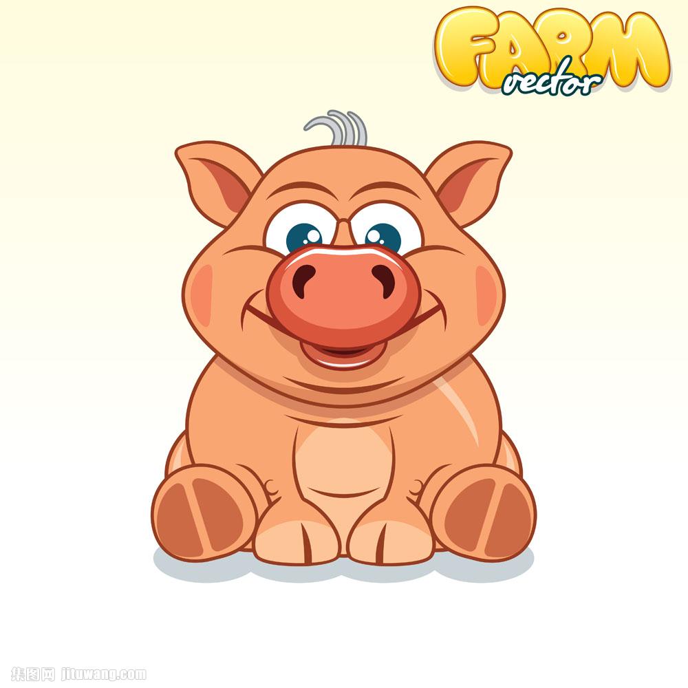 卡通猪漫画图片