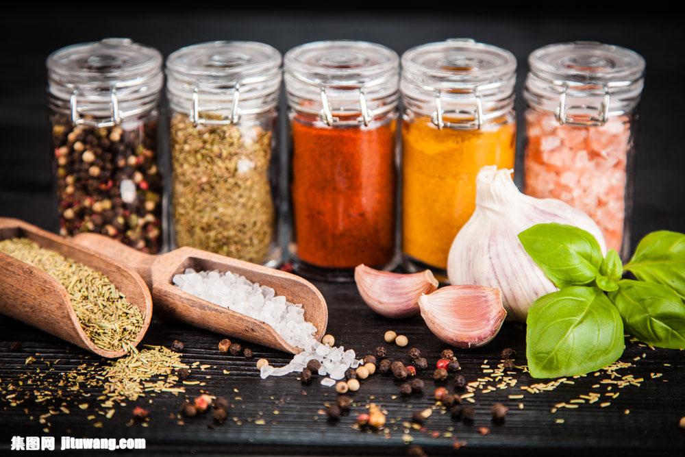 大蒜与调料 图片素材下载-食材原料-餐饮美食-图片素材 - 集图网 www.