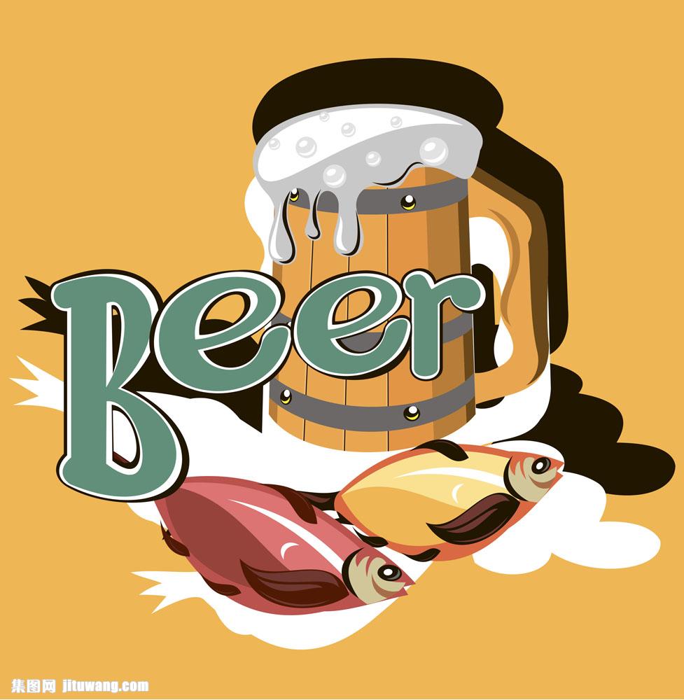 啤酒鱼简笔画图片