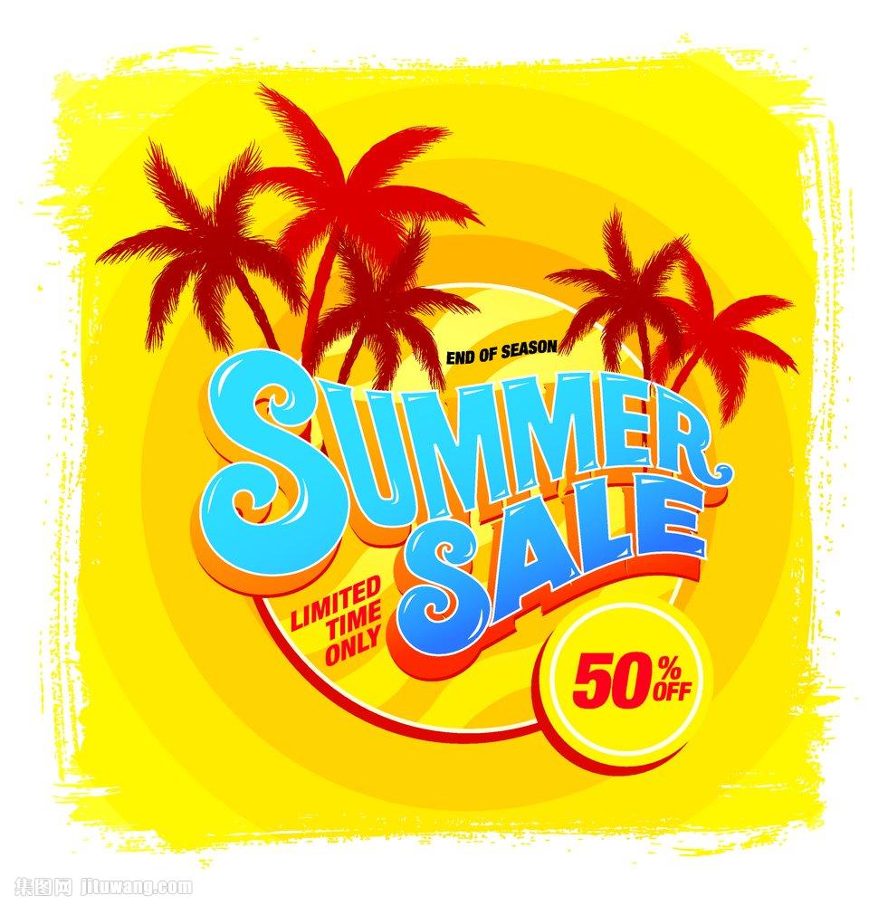 Summer advertising sale poster vector (15)