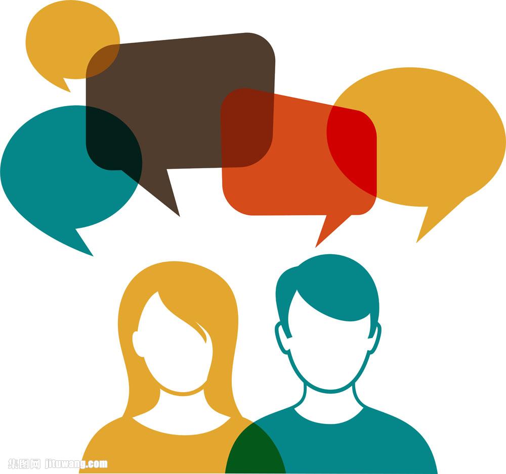 商务人物,职业人物,卡通人物,漫画人物,对话框,商务男人,商务女人