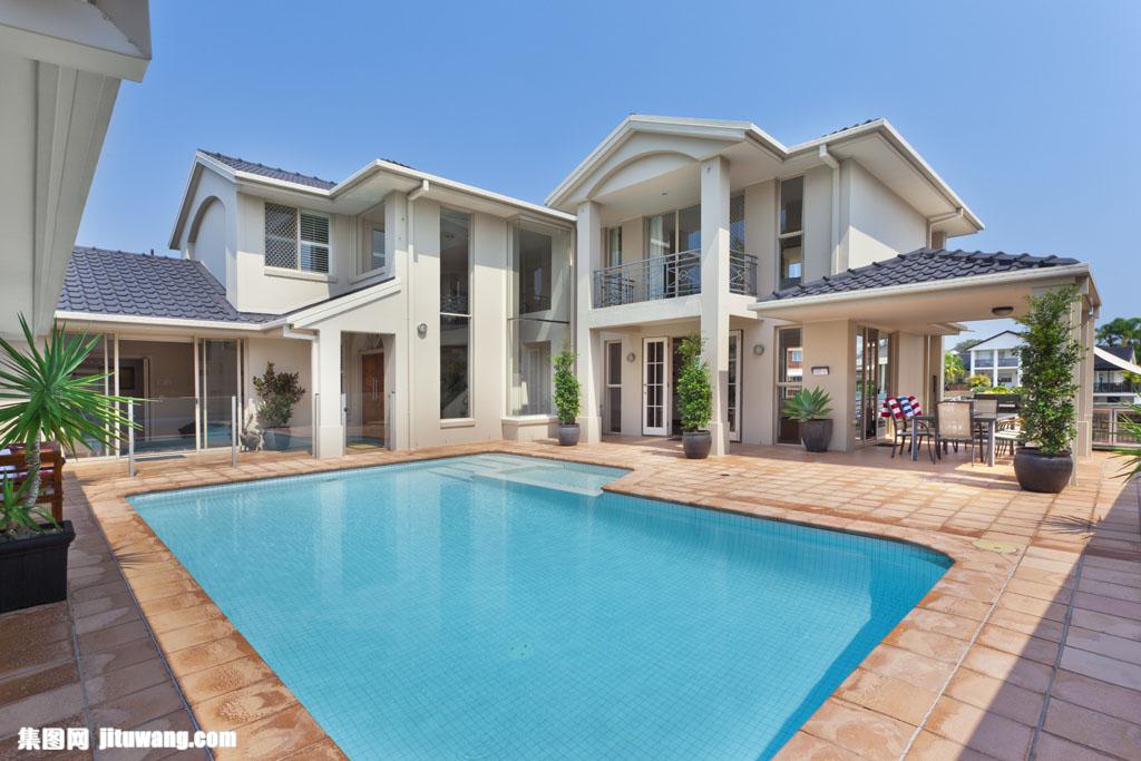 别墅游泳池风景