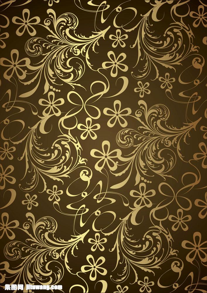 收藏 关键词:金色花纹无缝背景图片下载,金色花纹,时尚花纹,背景图案