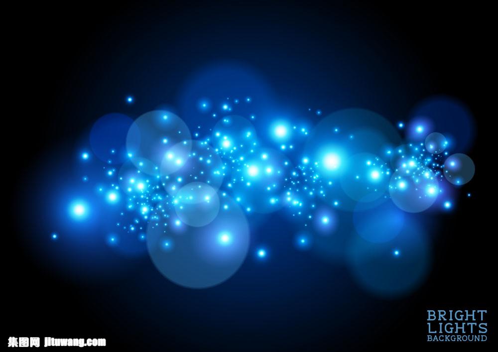 蓝色光斑星光矢量素材下载-底纹背景-底纹边框-矢量素材 - 集图网 www