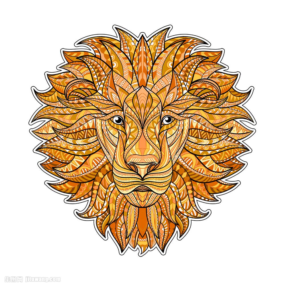 卡通狮子漫画矢量素材下载(图片id:750054)_-陆地动物-矢量素材_ 集