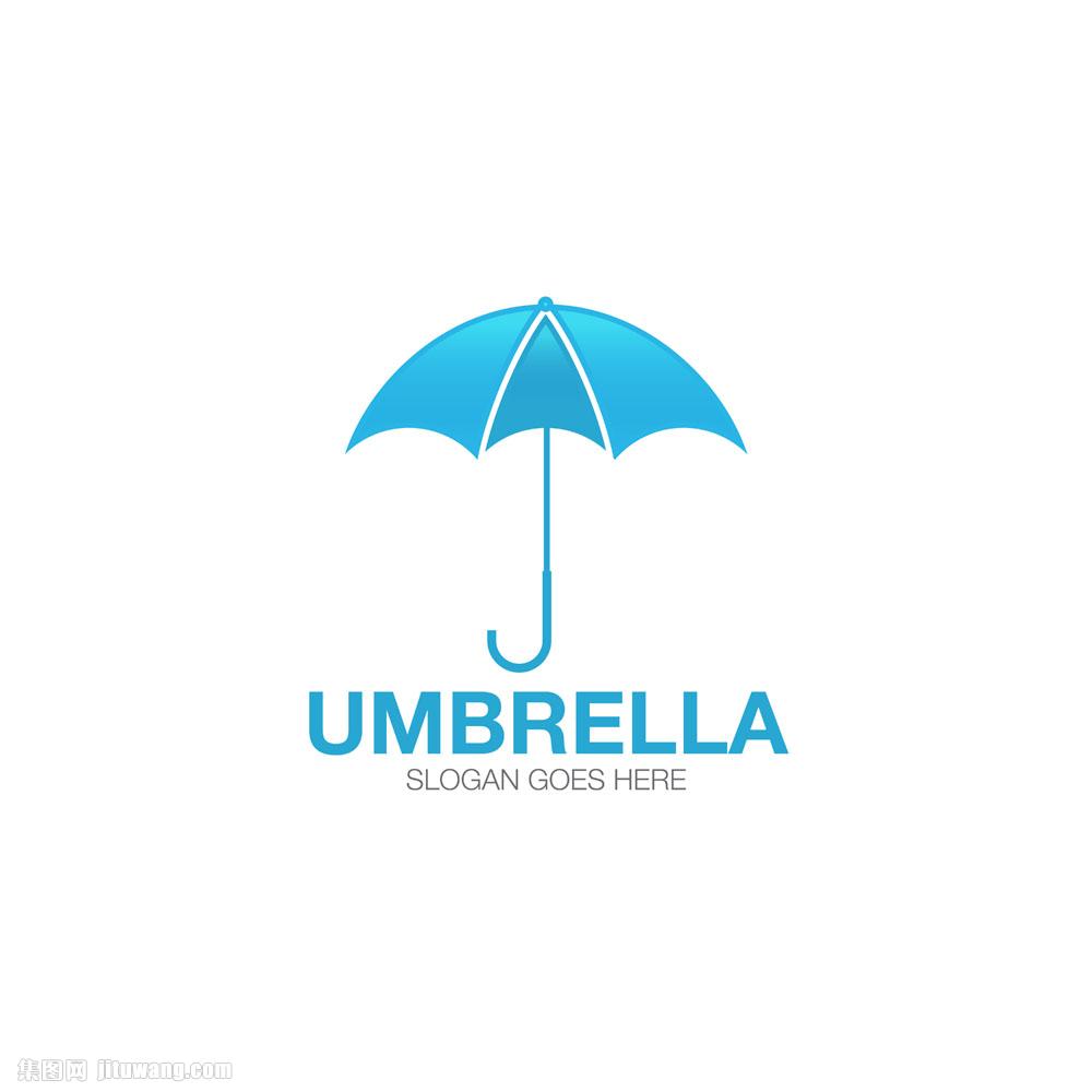 蓝色雨伞标志 收藏 关键词:蓝色雨伞标志图片下载,个性创意标志,logo