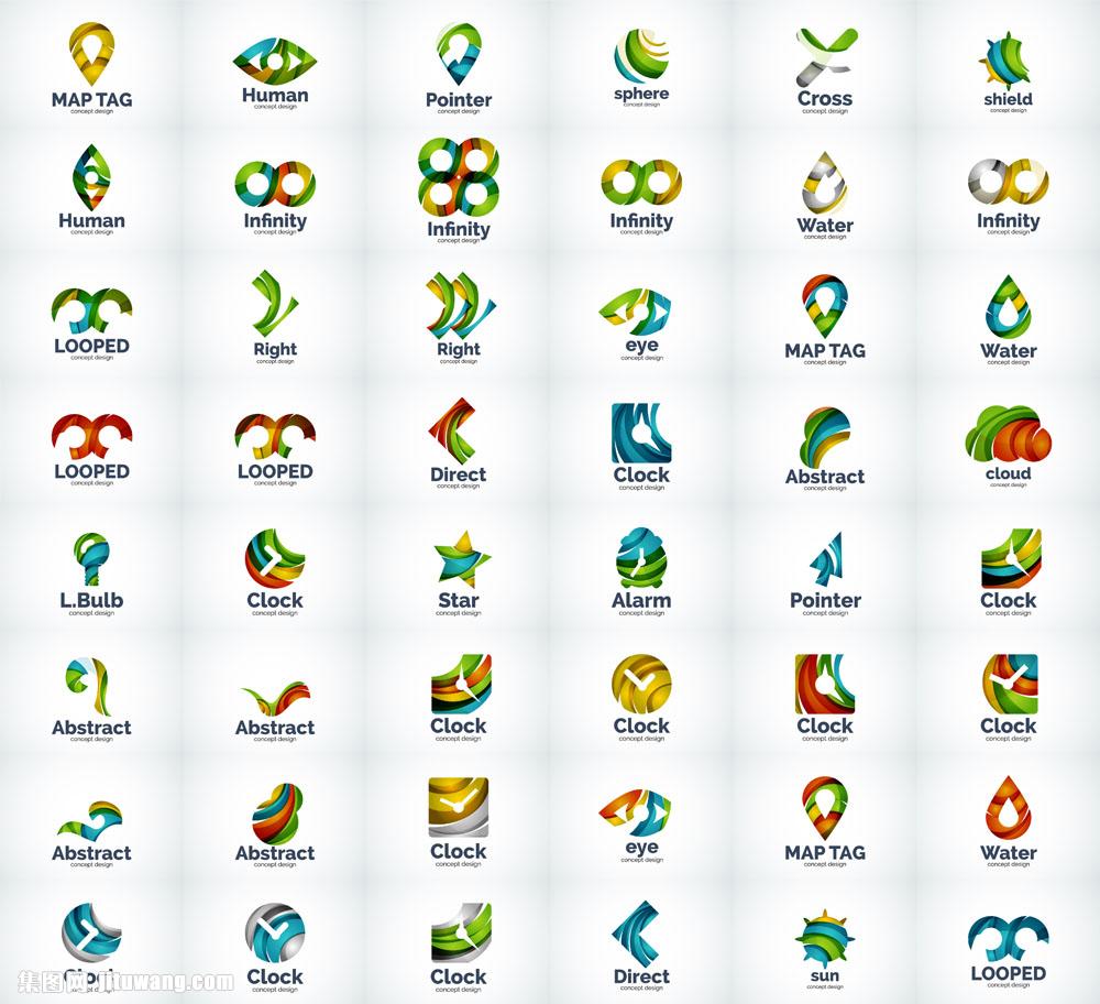 扁平图案logo设计矢量素材下载(图片id:758852)_-行业标志-矢量素材