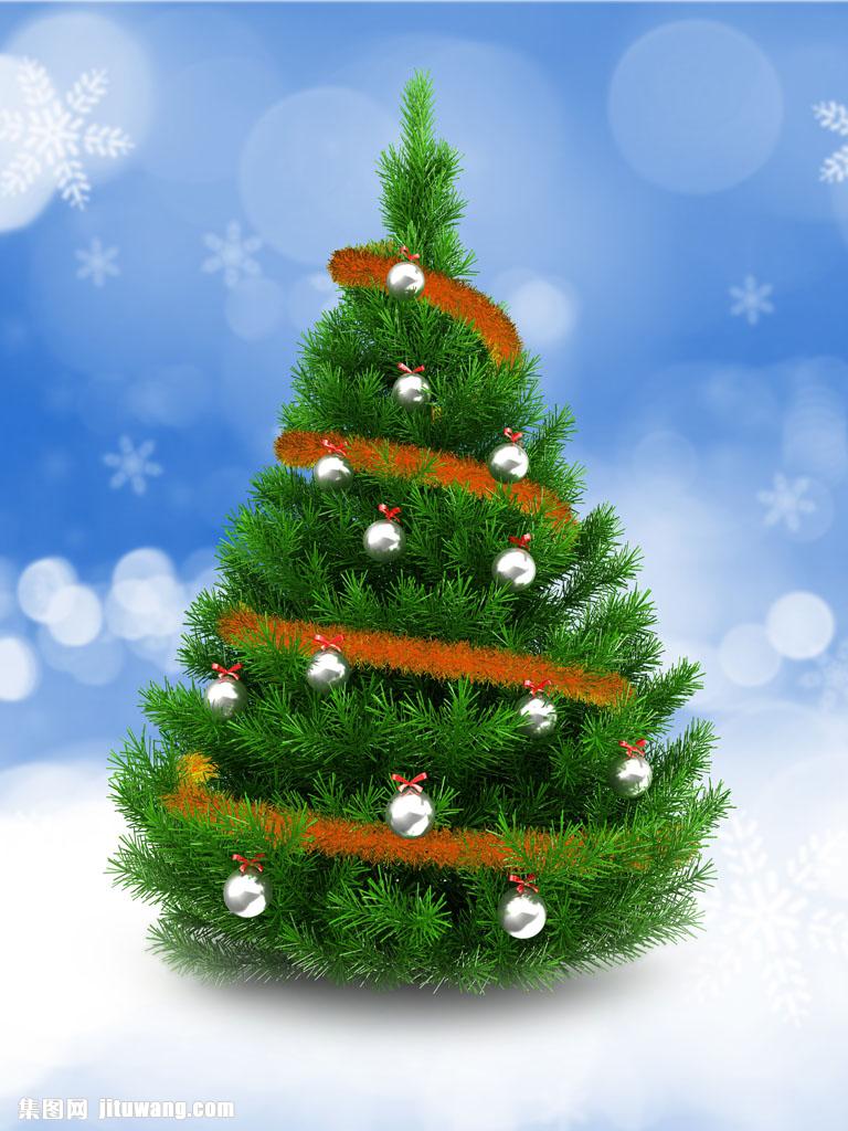 3d illustration of green Christmas tree (24)