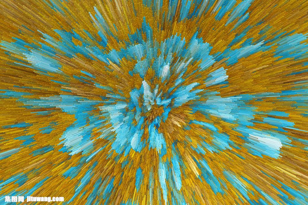 黄蓝爆炸线条背景