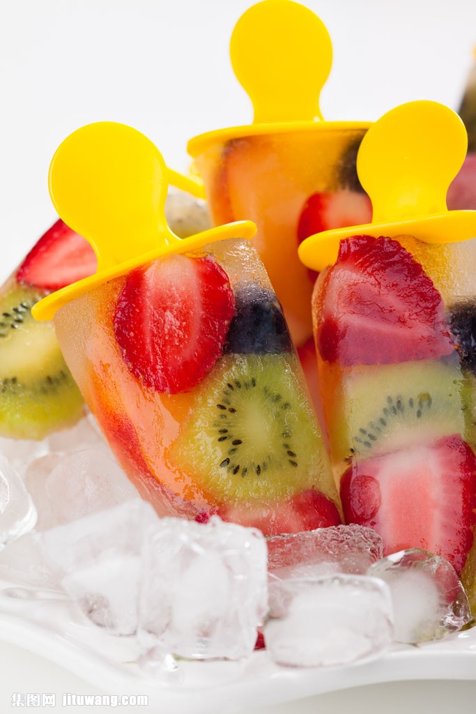 水果冰棍摄影图片