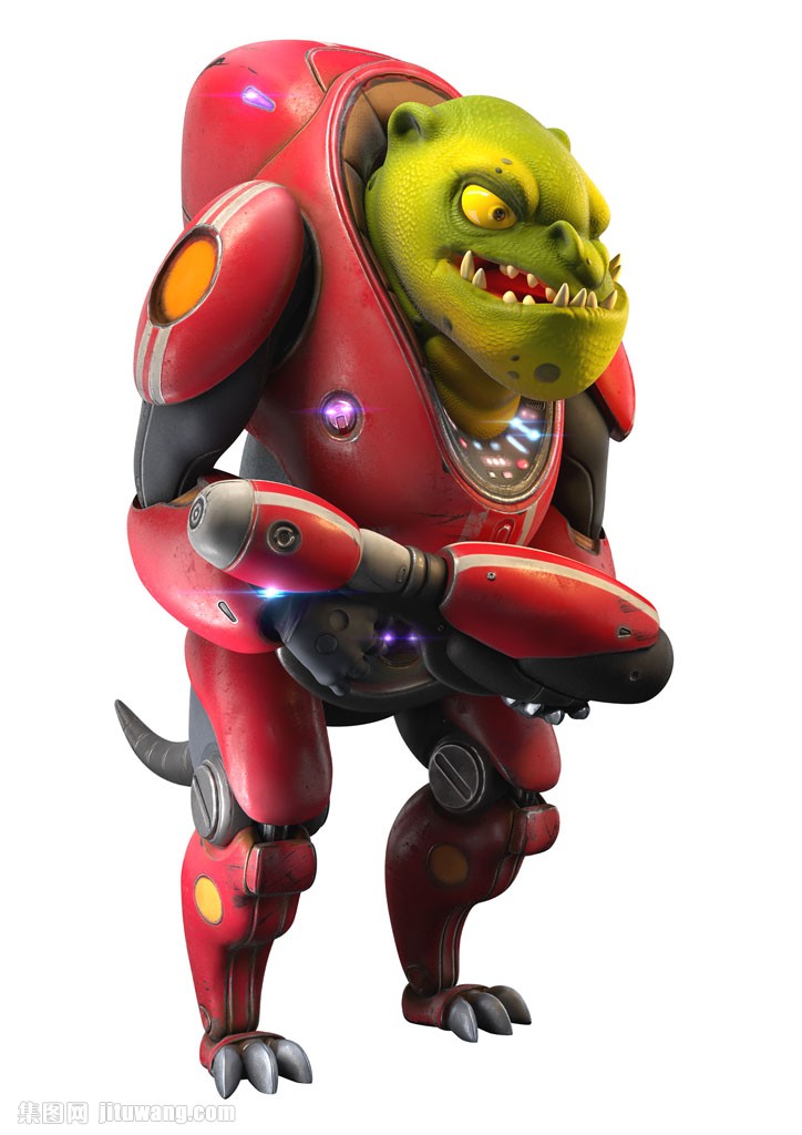 3d怪兽机器人插画图片