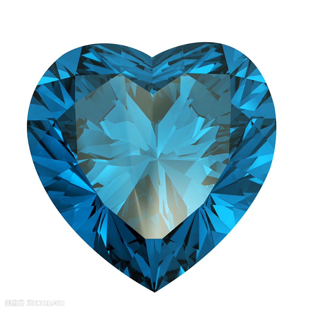 爱心蓝色钻石图片