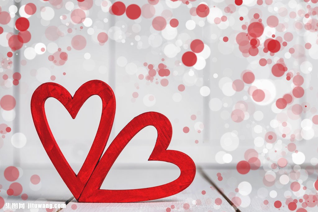 桃心梦幻光斑背景