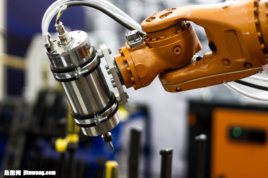 机器手臂上的钻头图片,机器手臂,钻头,工业,机器人,生产,工业生产