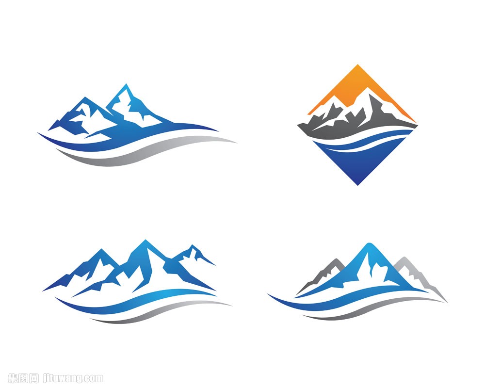 三座山峰标志牌子图片