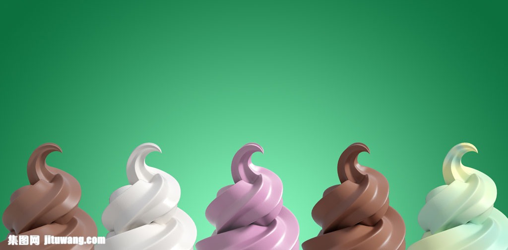 五色冰淇淋图片