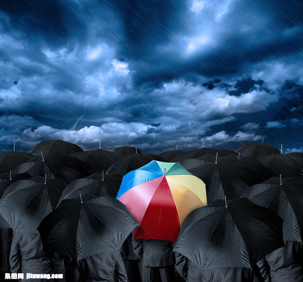 不怕风雨商务男人