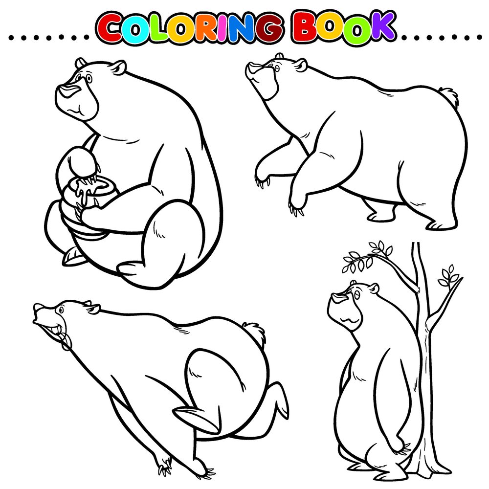 棕熊简笔画图片