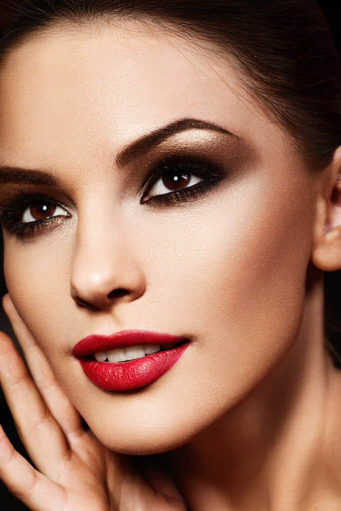 化妆模特脸部特写