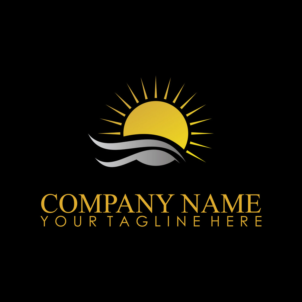 sun shine abstract logo