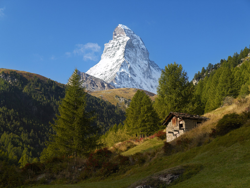 雪山草坡上的小屋风光图片素材下载 图片id 自然风景 图片素材 集图网jituwang Com