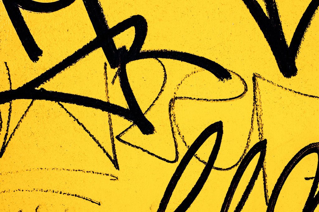 黄底涂鸦线条背景