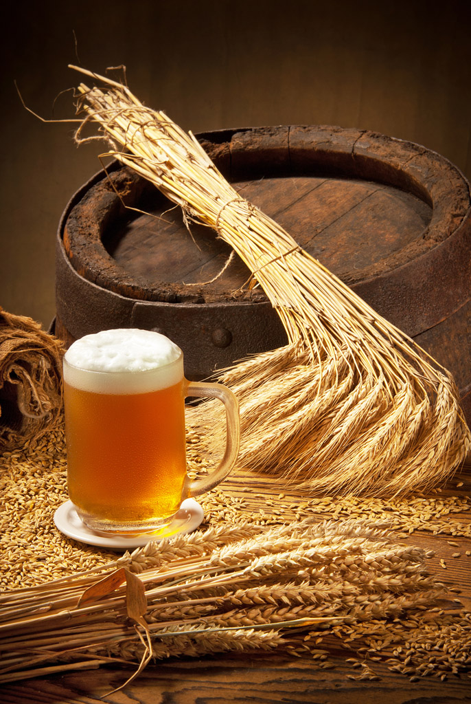 小麦啤酒背景