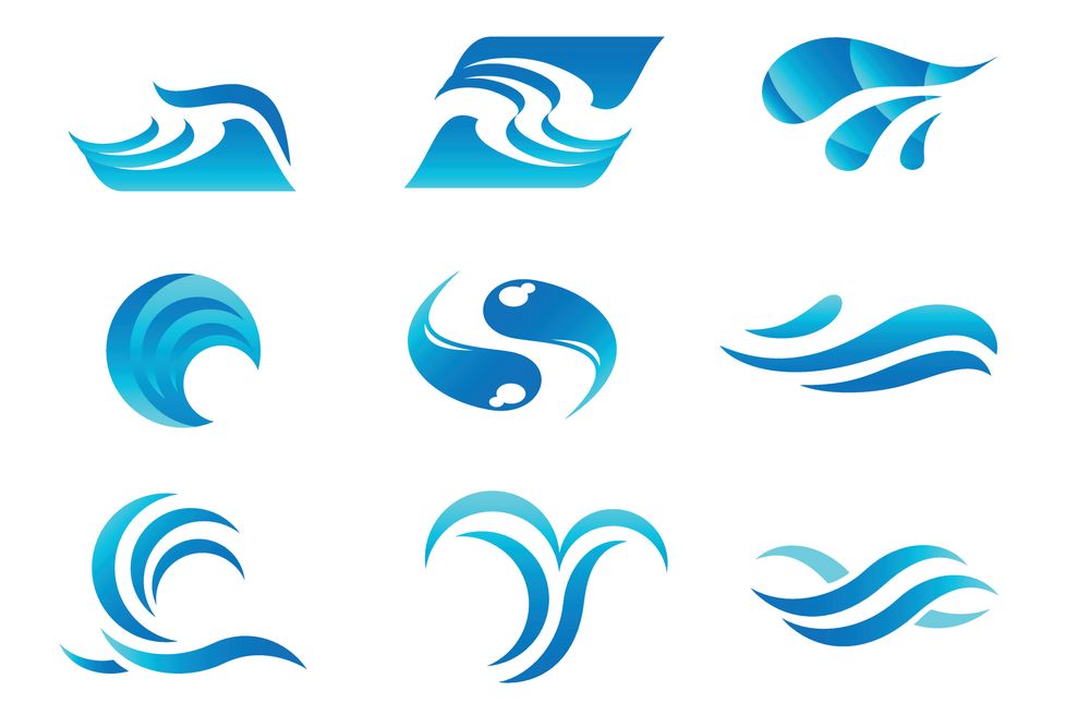 海浪logo设计