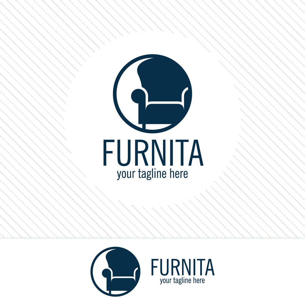 沙发椅子logo设计矢量素材下载(图片id:934813)
