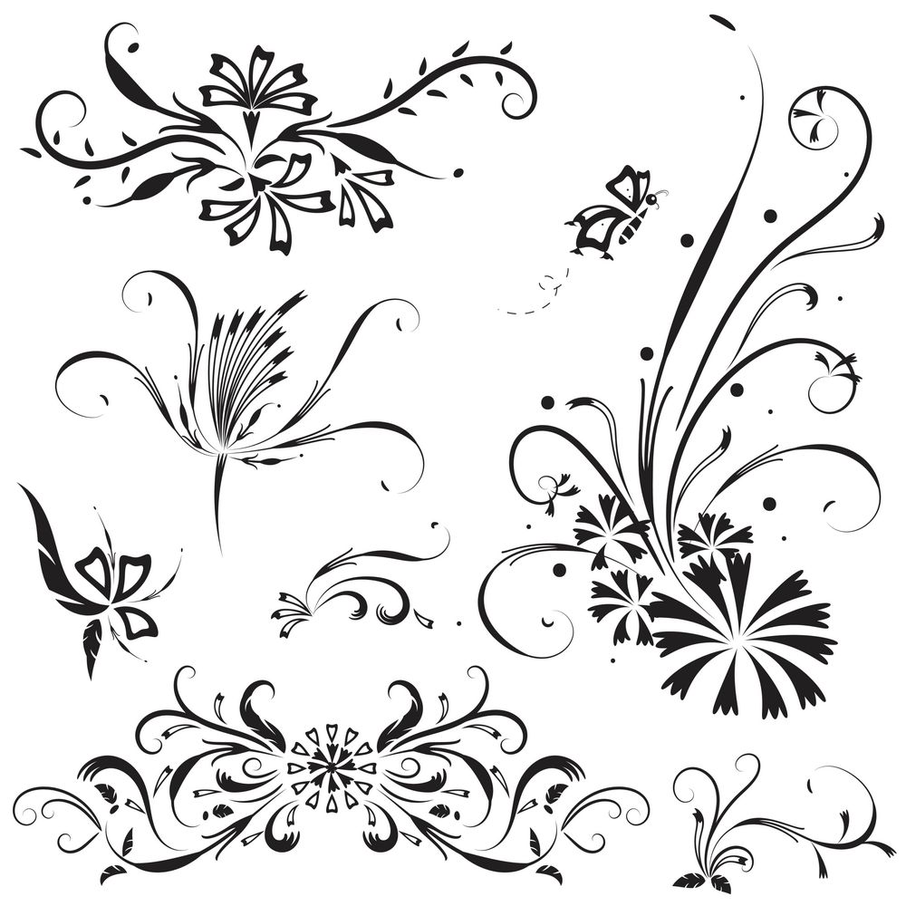 关键词:植物花朵卷纹图片下载,古典花纹,装饰花纹,传统花纹,卷纹花边