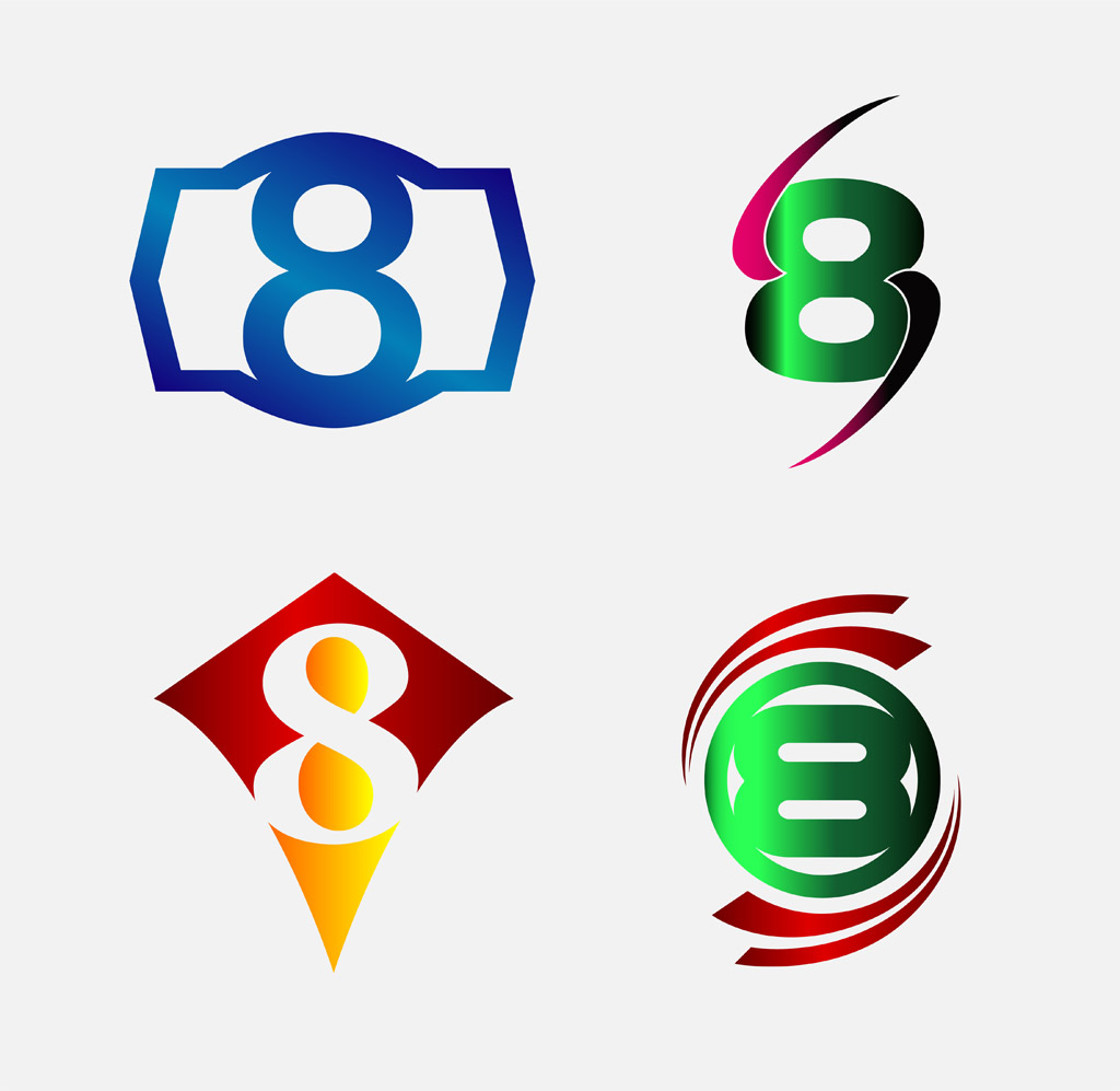 数字0和8的logo设计图片