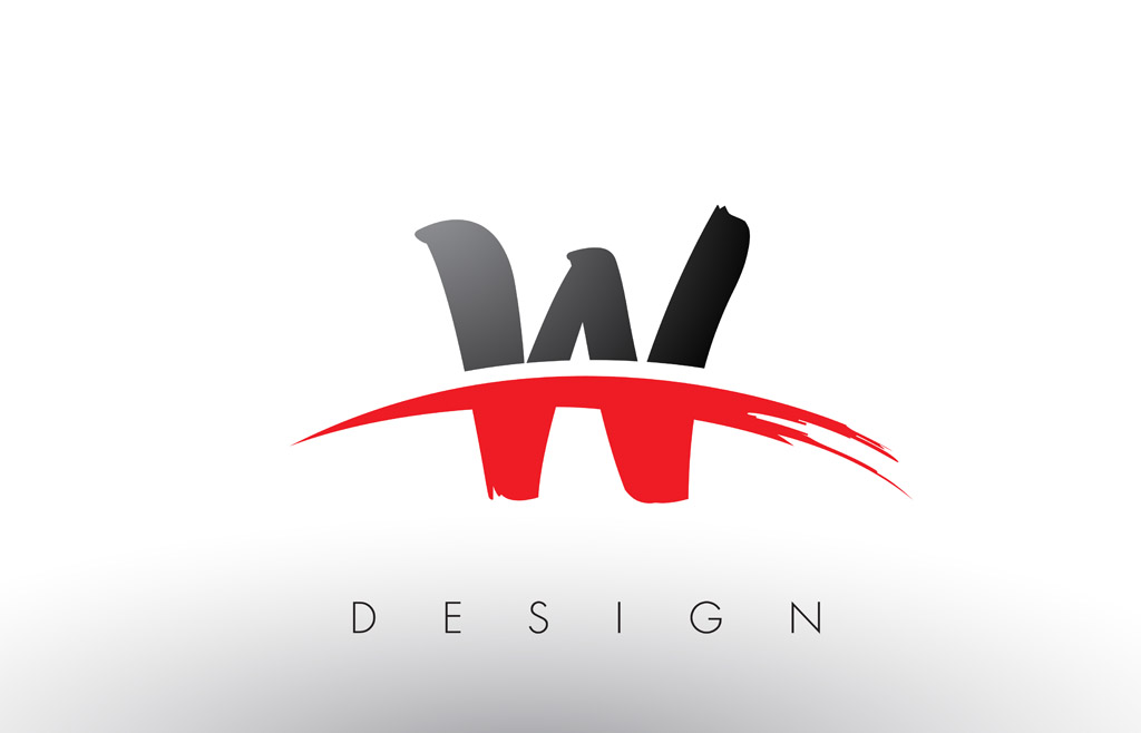 w字母创意logo设计图片